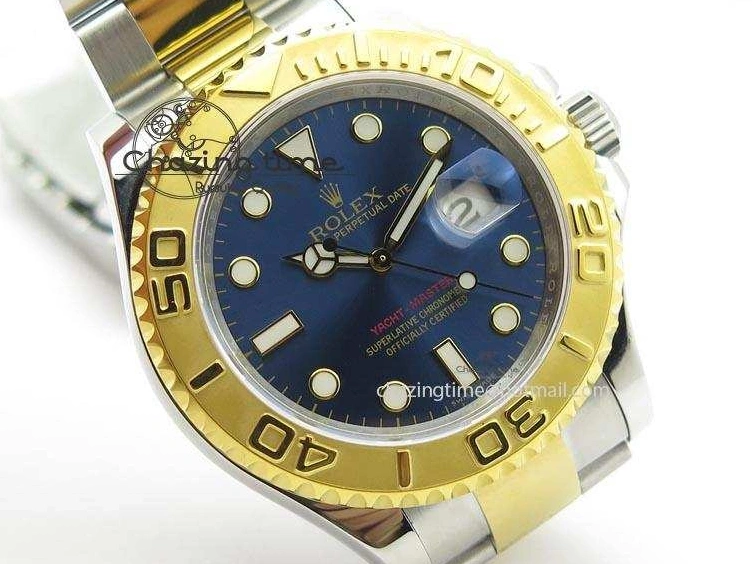 Dial Bracelet Yacht-Master 116622 On SS JF Best Blue A2836 Edition YG 0215